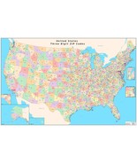 USA 3 Digit Zipcode Laminated Wall Map (County Version) - £151.80 GBP