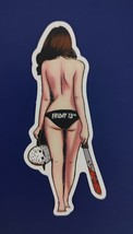 Halloween Sexy Girl Sticker FRIDAY 13th 2 1/2” X 1”Trick-Or-Treat - £3.58 GBP