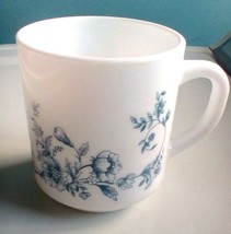 Arcopal France White Blue Floral Coffee Tea Cup - £5.86 GBP