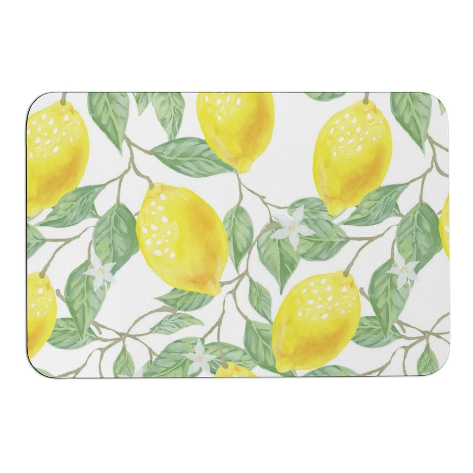Mondxflaur Lemon Non Slip Bathroom Mat for Shower Quick Dry Diatom Mud Rugs - $18.99