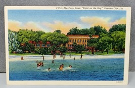 CURTEICH 99-H2626 Linen Postcard The Cove Hotel Right on the Bay Panama City Fla - £4.65 GBP