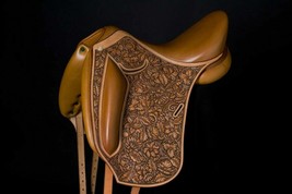 English Professional Dressage Leather hand carved horse Saddle 16&quot; All sizes - £477.70 GBP