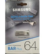 SAMSUNG BAR Plus 64GB - 300MB/s USB 3.1 Flash Drive Champagne Silver - $273.47 MXN