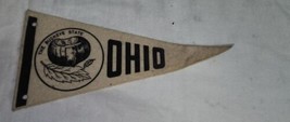 Vintage Felt Ohio The Buckeye State Pennant  8 Inch  Classic - £12.78 GBP