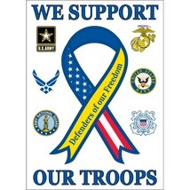We Support Our Troops Defenders of Freedom American Flag Banner Flag 29&quot;x42.5&quot; - £10.78 GBP