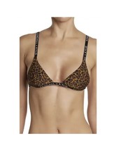 Kendall Kylie Leopard Print Triangle Bikini Swim Top Size Large Padded - $19.75