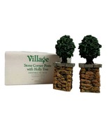 Department 56 Village Stone Corner Posts with Holly Tree 52649 - $13.95