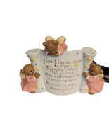 Vintage Prayer Bears Pink Nursery Night Light -1999 Shelly Rasche Roman ... - $14.99