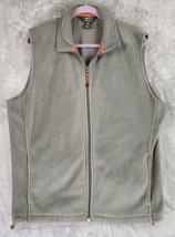Woolrich Vest Mens XLarge Heather Gray Casual Dadcore Full Zip Pockets Fleece - £28.65 GBP