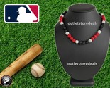 Crystal CZ Disco Ball Polly Bling Shamballa Beaded Baseball Necklace Red... - $22.76+