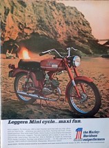 1971 Harley Davidson Motorcycle, print ad. Color Illustration. (Leggero Mini Cyc - £13.43 GBP