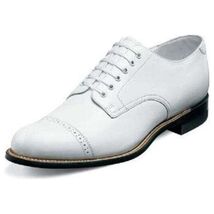 Stacy Adams Men Dress Classic Cap Toe Lace Shoes White Madison Biscuit 00012-07 image 2