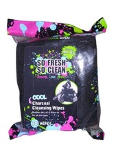 1 pack of So Fresh So Clean Cool Charcoal Cleaning Cucumber Wipes Unisex... - £9.44 GBP