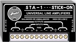 RDL STA-1 Dual Balanced/Unbalanced Line Amplifier, Up to 20 dB Gain in an Audio - £197.44 GBP