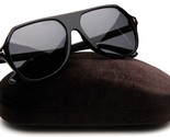 New TOM FORD Hayes TF 934-N 01A Black Sunglasses 59-14-145mm B50mm Italy - £167.48 GBP
