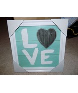 Love You  Wall Art Home Decor 10.5&quot; x 10.5&quot; Framed NEW - $25.20