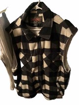 Men&#39;s Vest Trail Crest Plaid Zip Up Outdoor Work Wear Sleeveless Jacket ... - $24.94