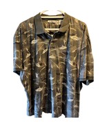 Knightsbridge VTG Shirt Mens Polo Gray Shirt Sz XL Fishing Flyrod EUC Sw... - $24.75