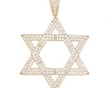 Star of david Unisex Charm 14kt Yellow and White Gold 348377 - £294.90 GBP