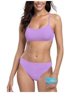 Swimwear Teen Leakproof Bikini Spaghetti Straps Lavender Purple Size M - $467.00 MXN Swimwear Teen Leakproof Bikini Spaghetti Straps Lavender Purple Size M - $467.00 MXN