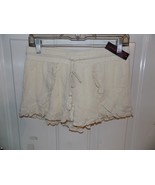 No Boundaries Natural Over Soft Shorts w/ Tie Front Size M (7/9) NEW LAS... - $18.05