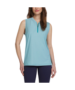 Lands End Ladies&#39; Active Quarter Zip Sleeveless Polo - $22.65