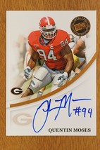 2007 Press Pass Signings Bronze Quentin Moses Rookie Auto Football Card Giants - £5.93 GBP