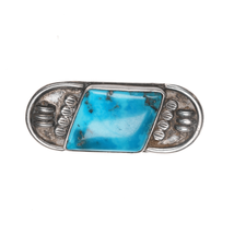 40&#39;s-50&#39;s Zuni sterling pin with turquoise - $291.06