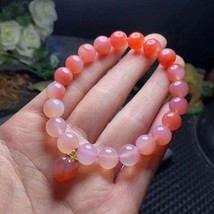 Natural Jade Southern Red Agate Peach Bracelet Adjustable Bangle Charm Jewellery - £37.47 GBP
