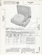 1958 SONIC 415 Record Player Photofact MANUAL AM Receiver Phonograph Por... - $10.88