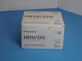 Box of 5 Panasonic HDV/DV Mini DV Video Tapes AY-HDV63MQ New 63 Minutes (b) - $44.54