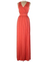 NWT Rachel Pally Crawford in Persimmon V-Neck Jersey Wrap Maxi Dress M $229 - £73.99 GBP