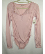 NEW, Free People Size XS Light Pink Sloane Long Sleeve Bodysuit - $40.00