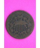 1864 Two 2 Cent Coin Civil War Guaranteed Authentic &amp; Genuine Free Shipp... - $39.99