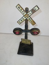 Vintage  Marx Railroad Lionel  Lighted Crossing Sign Stop On Signal - £20.76 GBP