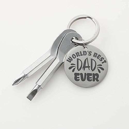 World's Best Dad Ever Personalized Keychain Screwdriver