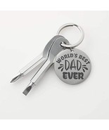 World&#39;s Best Dad Ever Personalized Keychain Screwdriver - £39.65 GBP