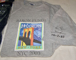 PAUL SIMON BARON FUNDS BROOKLYN BRIDGE NY 2003 TEE SHIRT-SIZE: XL- NEW C... - $11.88