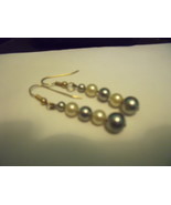 Pearl Earrings on Hook Wires Vintage - $20.81 CAD