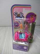 Polly pocket doll Pink mini car girl cat new set AA African American doll - £12.25 GBP