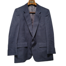 Christian Dior Mens 44R Sport Coat Blue Grey Suit Jacket 100% Wool Blazer - £39.56 GBP