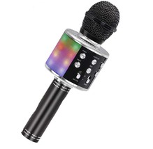 Wireless Karaoke Microphone Bluetooth Handheld Black - £25.51 GBP