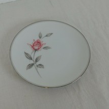 Noritake Rosemarie 6 3/8&quot; Bread Butter Plate Coupe Pink Rose Platinum Gr... - £5.42 GBP