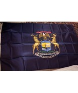 Michigan Flag 2x3ft Michigan State Flag in Box Annin Nylon-Glo Unused - $19.75