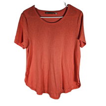 Athleta Modal Breeze Crewneck Side Split Tee Coral Medium - $26.07