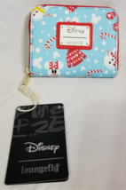 New Loungefly Disney AOP Mickey and Minnie Mouse Snowman Zip Around Wallet - £20.79 GBP