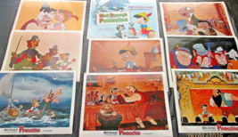 Walt Disney: (Pinocchio) ORIG,1970,S RE-RELEASE Movie Lobby Card Set (Classic) - £318.55 GBP