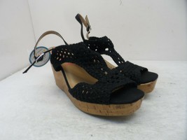 Jellypop Women&#39;s Adelie Wedge Sandals Black Size 9.5M - $21.37
