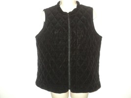 Chico&#39;s Women&#39;s Size 1 Small 8/10, Quilted Vest, Black, Zippered Front C... - £17.42 GBP