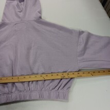 Aeropostale RN#15379 Women's Lavender Cotton Blend Cropped Hoodie Jacket Size M image 6